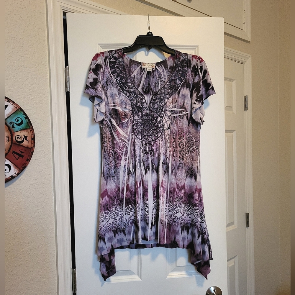 World Unity Sublimation Medallion Top, Size M, Pu… - image 1